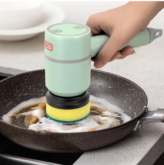 Electric Cleaning Brush USB Rechargeable Automatic Wireless Handheld Kitchen Dishwashing Brush Bathtub Tile Cleaning Brushes