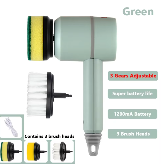 Electric Cleaning Brush USB Rechargeable Automatic Wireless Handheld Kitchen Dishwashing Brush Bathtub Tile Cleaning Brushes