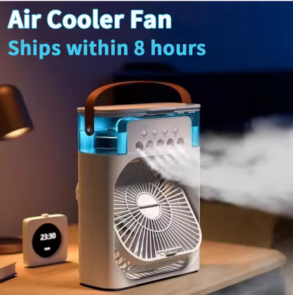 New 3 In 1 Fan AIr Conditioner Household Mini Air Cooler LED Night Light Portable Humidifier Air Adjustment Fan Office Home Fan
